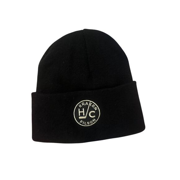 CC Filson Kraken HC Seattle Black Beanie Hat Cap Member Exclusive Limited Hockey - Picture 1 of 6